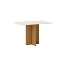 Ver imagem 2 de Mesa de Jantar 4 Lugares 120cm Tampo MDF e Vidro Canto Reto Lana