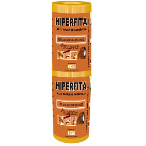Fita Asfáltica Terracota Autoadesiva 45CMX10MT Hiperfita