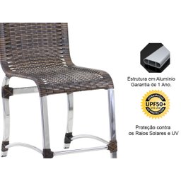 Conjunto de Cadeiras e Mesa de Jantar Haiti - Argila - 7
