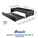 Ver imagem 3 de Bicama Box para Dois Colchões Solteiro 88x188 Suede