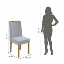 Ver imagem 3 de Conjunto Mesa Aries com Tampo 6 Cadeiras Astrid Móveis Lopas