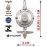 Regulador Registro Click 2kg/h Mangueira gás malha aço 1 mt - 6