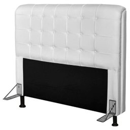 Cabeceira Califórnia 195 Para Cama King Corino Branco JS Móveis - 1