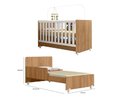 Ver imagem 3 de Dormitório Infantil Pérola Guarda Roupa, Cômoda e Berço