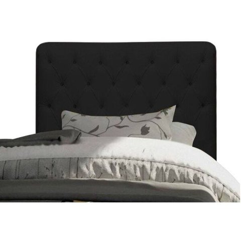 Cabeceira Paris 160 Para Cama Queen Corino Preto JS Móveis