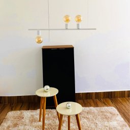 Pendente Lustre Haven 3 Lampadas para Sala Salao Cozinha e Comercio - Branco - 1