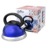 Chaleira em Inox com Apito e Fundo Duplo À Indução Azul - 3