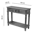 Ver imagem 3 de Aparador Tradicional Madeira Demolição 1 m 1 Gaveta - Pátina - Marrom