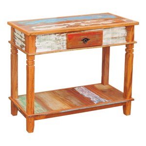 Aparador Tradicional Madeira Demolição 1 m 1 Gaveta - Pátina - Marrom