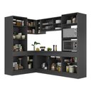 Ver imagem 6 de Cozinha Completa de Canto Veneza Mp2084 Multimóveis Preto/branco + Brinde Jogo de Panelas Tramontina