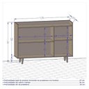 Ver imagem 2 de Aparador Buffet Quartzo Cinamomo Off-white Moveis Bechara