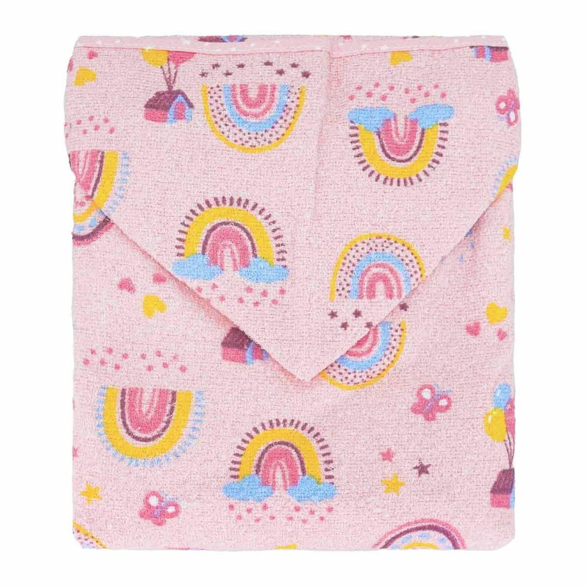 Toalha de Banho Bebe C/ Capuz Bublim C/forro Petit: Arco Íris - 2