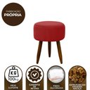 Ver imagem 5 de Puff Decorativo Redondo Pé Palito Herrero Cores Cor:vermelho
