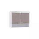 Ver imagem 1 de Guarda-roupa Modulado 97cm Aéreo 2 Portas Alpes Luciane