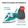 Ferro Passar Roupa Vapor Blackdecker Base Antiaderente Elétrico 110/127v Fx2100 1200w - 3