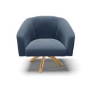 Ver imagem 4 de Cadeira Sala de Jantar Giratória Ma30 Stella Suede D03 - D'Rossi Cor Azul
