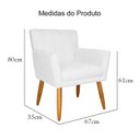 Ver imagem 6 de Poltrona Elegante Cecília em Suede Recepção Escritório