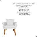 Ver imagem 2 de Poltrona Elegante Cecília em Suede Recepção Escritório