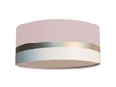 Ver imagem 1 de Luminária Plafon Rosa Faixas Bronze Cúpula 40x15 Tom Luz