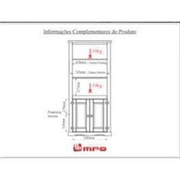 Estante 04 Portas Imperial Móveis Mpo - Imbuia Fosco - 3
