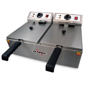 Fritadeira Elétrica Fed-20-N Inox 2 Cubas 5 Litros 2500W 220V - Skymsen