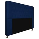 Ver imagem 1 de Cabeceira Brenda Para Cama Box King Size 195cm com Capitonê Suede - Ecotec Decor:Azul Marinho