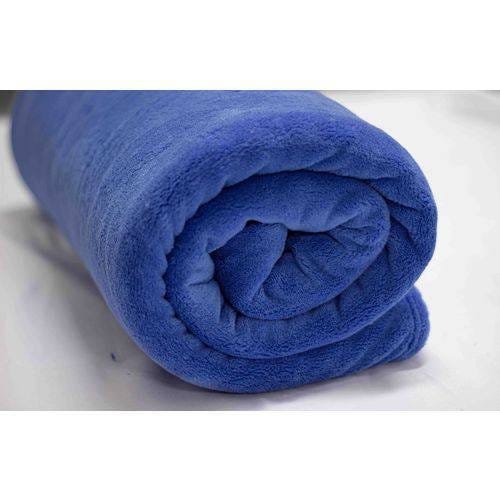 Cobertor Casal Manta Felpuda (Toque Aveludado) Azul