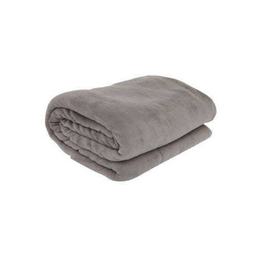 Cobertor Casal Manta Felpuda (Toque Aveludado) Cinza - 1