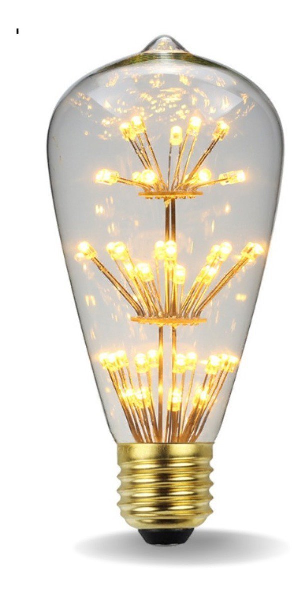 Lâmpada Filamento Led St64s 3g 2300k Vintage E Retro Âmbar | MadeiraMadeira