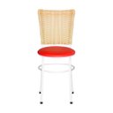 Ver imagem 3 de 2 Cadeiras para Mesa Branca Hawai Palha:vermelho