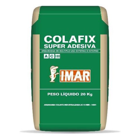 Argamassa Colafix Super Adesiva Aciii Imar Cinza 20Kg Emb Plastica