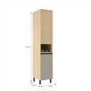 Ver imagem 4 de Paneleiro 2 Portas 40cm Andria Yescasa Bege/Marrome/Nude