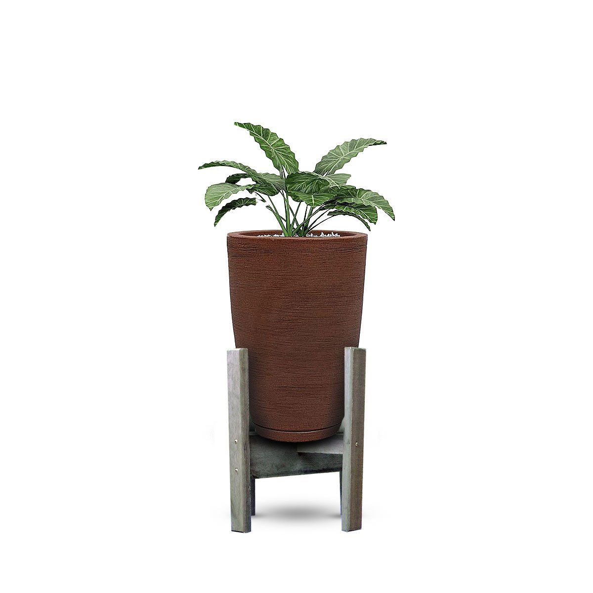 Porta Vaso Madeira Envelhecida Rustico para Vaso Plantas	 Toc Lar - 8