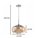 Ver imagem 4 de Lustre Pendente Soho Cristal K9 Cúpula Âmbar 22cm com Lâmpada
