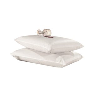 Kit 2 Travesseiros 100% Algodão 50 x 70cm + Capas Impermável