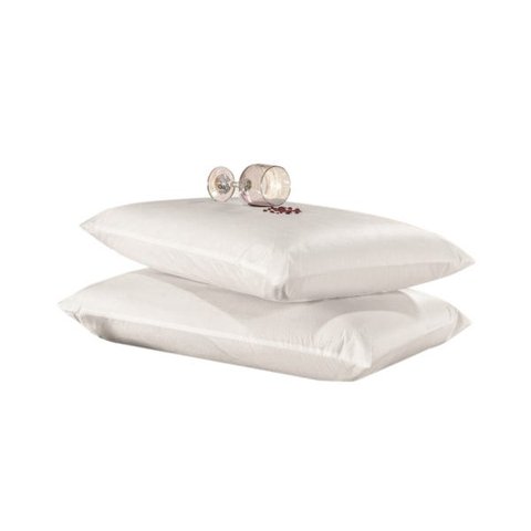 Kit 2 Travesseiros 100% Algodão 50 x 70cm + Capas Impermável