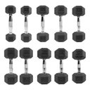 Ver imagem 2 de Jogo Halter Lion Sextavado Kit 1 a 10 Kg Aço Cromado Injet