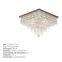 Ver imagem 6 de Plafon Sobrepor de Cristal K9 40x40cm 40w Bocal G9transparente Bivolt