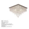 Plafon Sobrepor de Cristal K9 40x40cm 40w Bocal G9transparente Bivolt - 6