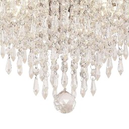 Plafon Sobrepor de Cristal K9 40x40cm 40w Bocal G9transparente Bivolt - 7