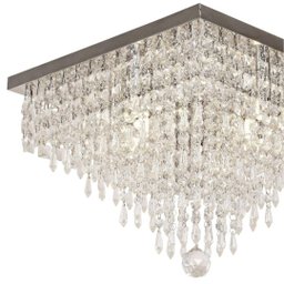 Plafon Sobrepor de Cristal K9 40x40cm 40w Bocal G9transparente Bivolt - 3
