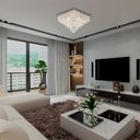 Ver mais imagens de Plafon Sobrepor de Cristal K9 40x40cm 40w Bocal G9transparente Bivolt