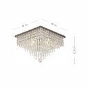 Ver imagem 4 de Plafon Sobrepor de Cristal K9 40x40cm 40w Bocal G9transparente Bivolt