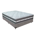 Ver imagem 1 de Cama Box e Colchão Black Graphite Molas Ensacadas Casal 138x188x32 Anjos: Cinza