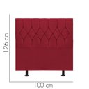 Ver imagem 2 de Cabeceira Estofada Istambul Capitonê 100cm Solteiro Box Quarto Corino Vermelho - Gat Magazine