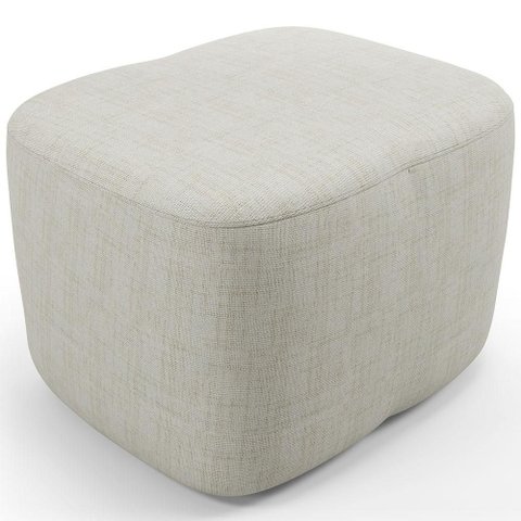 Puff Decorativo Orgânico para Sala Quarto Saori W01 Linho Cru - Lyam Decor