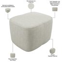 Ver imagem 4 de Puff Decorativo Orgânico para Sala Quarto Saori W01 Linho Cru - Lyam Decor