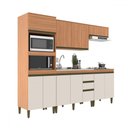 Ver imagem 2 de Cozinha Completa Cecilia 10 Portas 3 Gavetas Frejó/off White - Jcarvalho