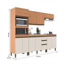 Ver imagem 4 de Cozinha Completa Cecilia 10 Portas 3 Gavetas Frejó/off White - Jcarvalho