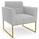 Ver mais imagens de Namoradeira e 2 Poltronas Industrial Dourado Ana Bouclé Cinza - Ibiza